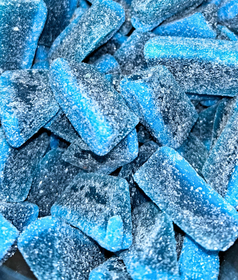 Blue raspberry slices