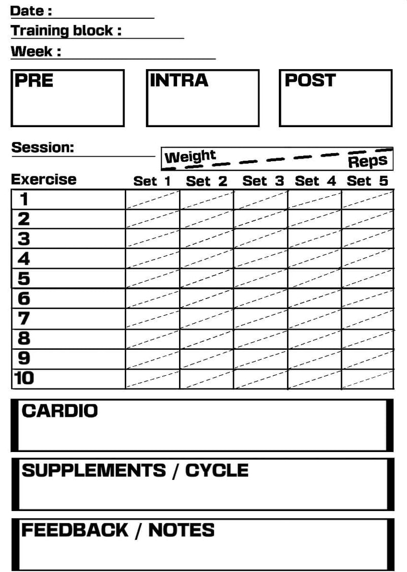 Thor Workout Logbook