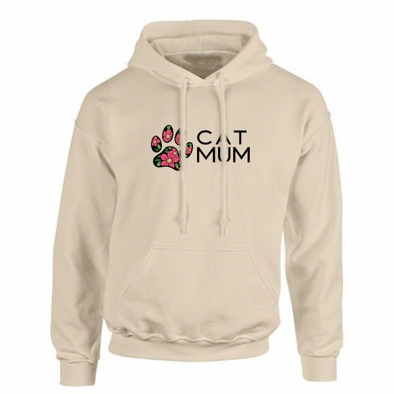 Plus‑Size Cat Mum Hoodie — Luxuriously Soft & Durable