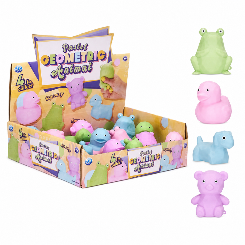 Pastel geometric animal squishy