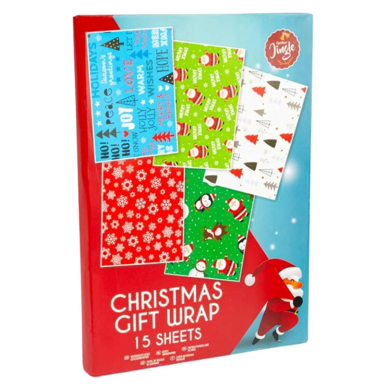 Christmas gift wrap - 15 sheets