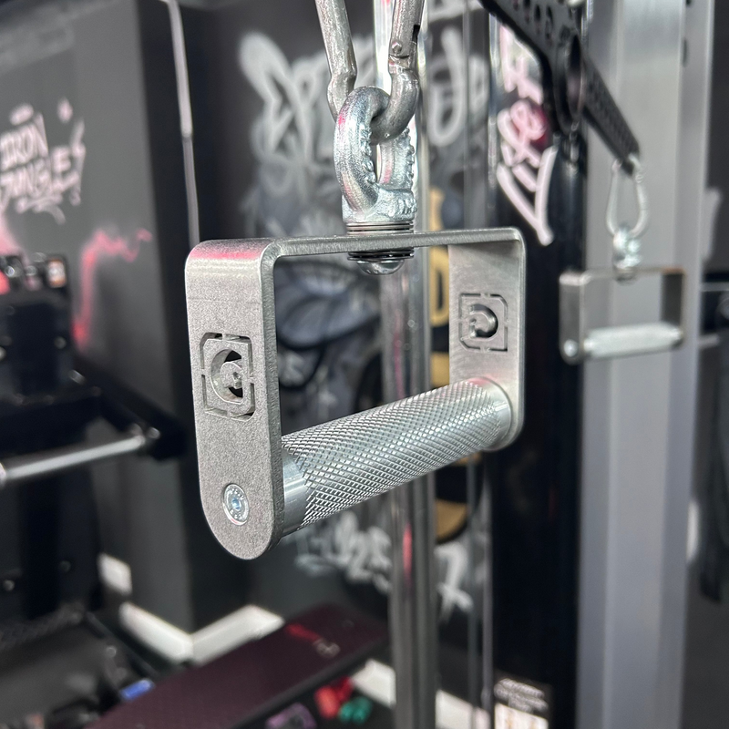 Fixed Roller D Handle by GymPin - STAINLESS STEEL