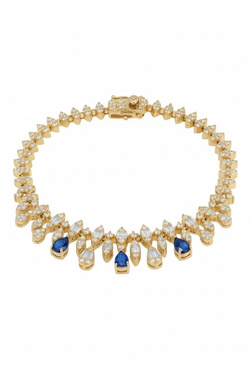 Duchess Sapphire Tennis Bracelet Gold