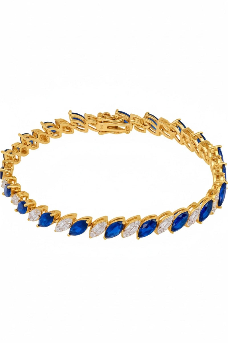 Viscountess Tennis Bracelet Sapphire Gold