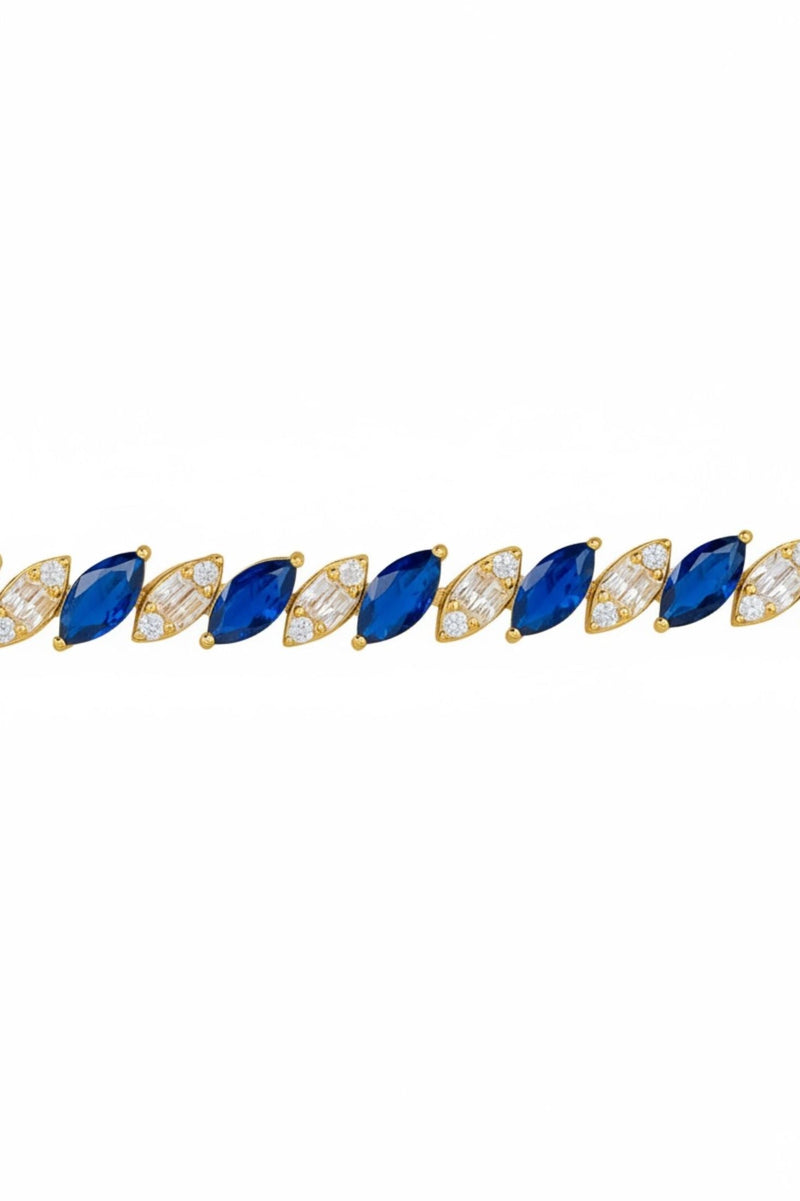 Viscountess Tennis Bracelet Sapphire Gold