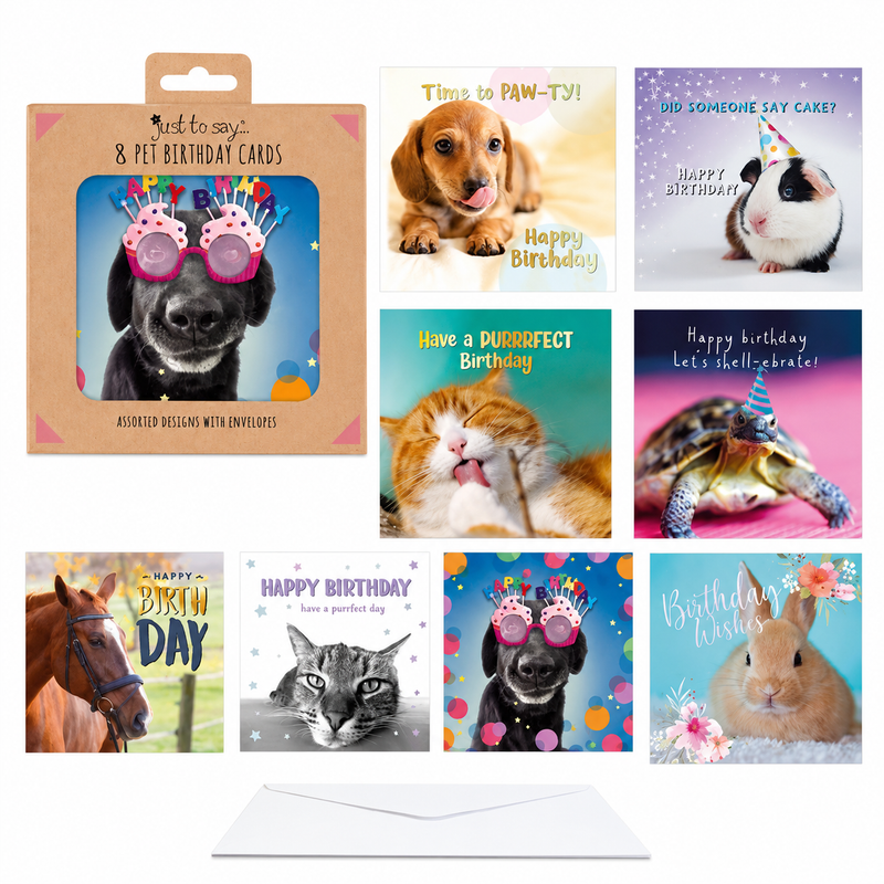 Birthday cards - mixed pets