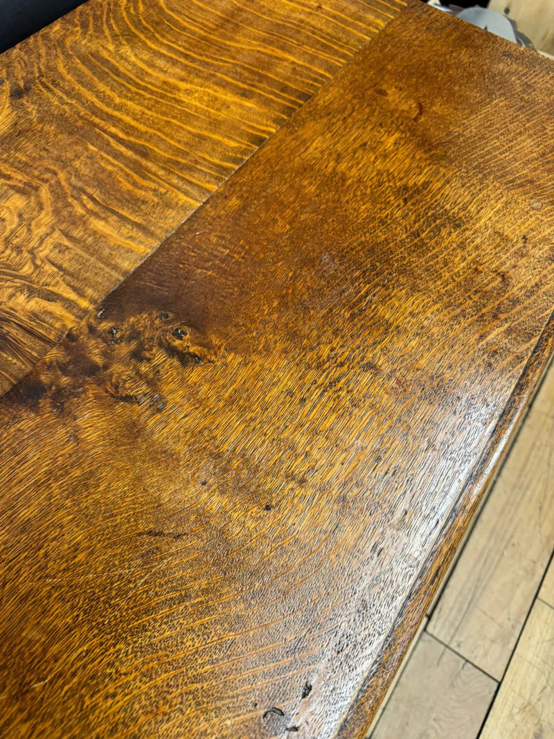 Antique Carved Oak Side Table with Drawer / Occasional Lamp Hall Table