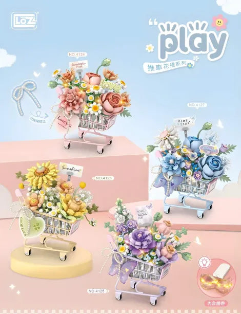 LOZ Purple Flower Trolley 4125