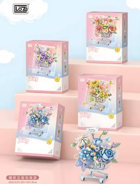 LOZ Pink Flower Trolley 4124
