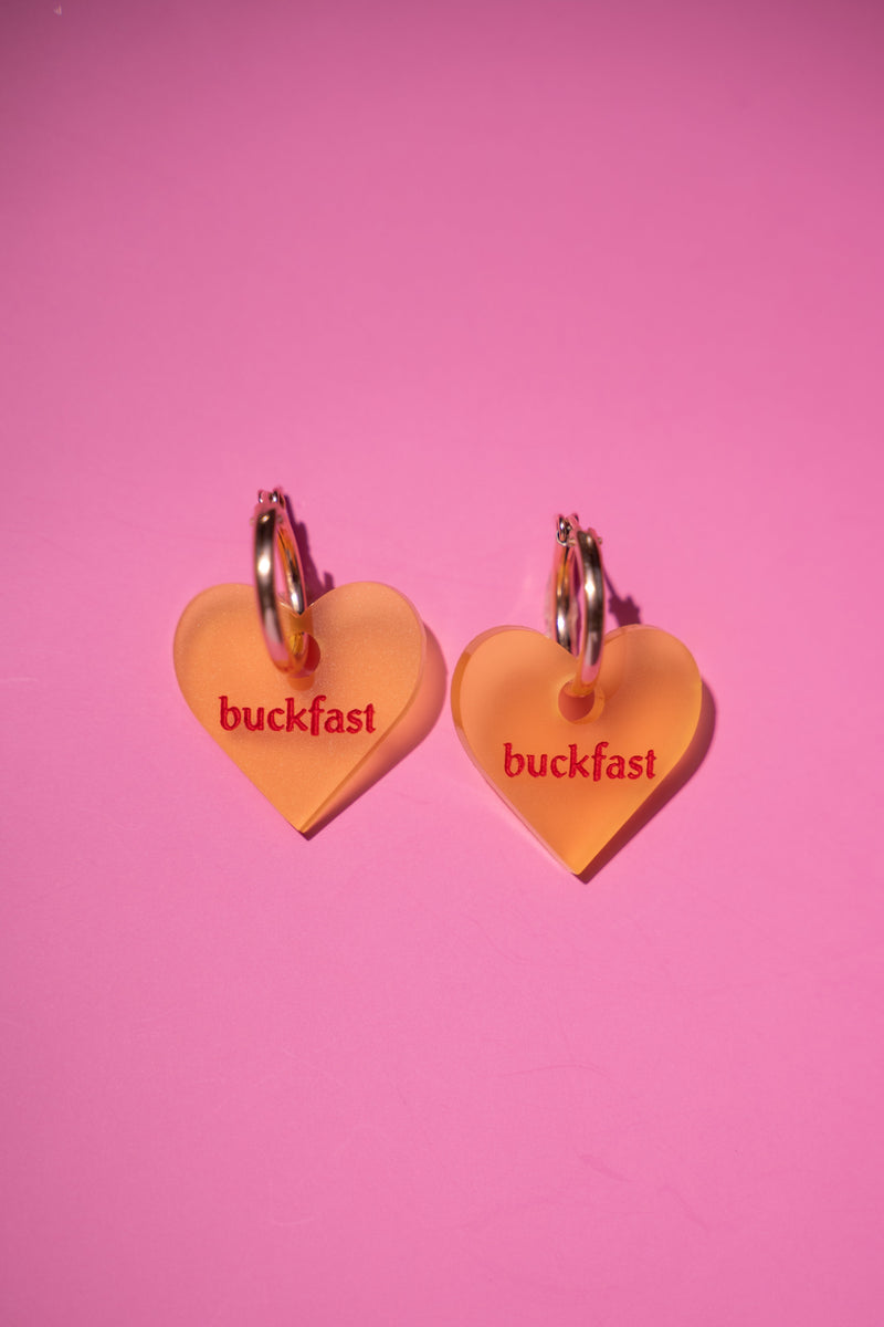Buckfast Heart Hoop Earrings