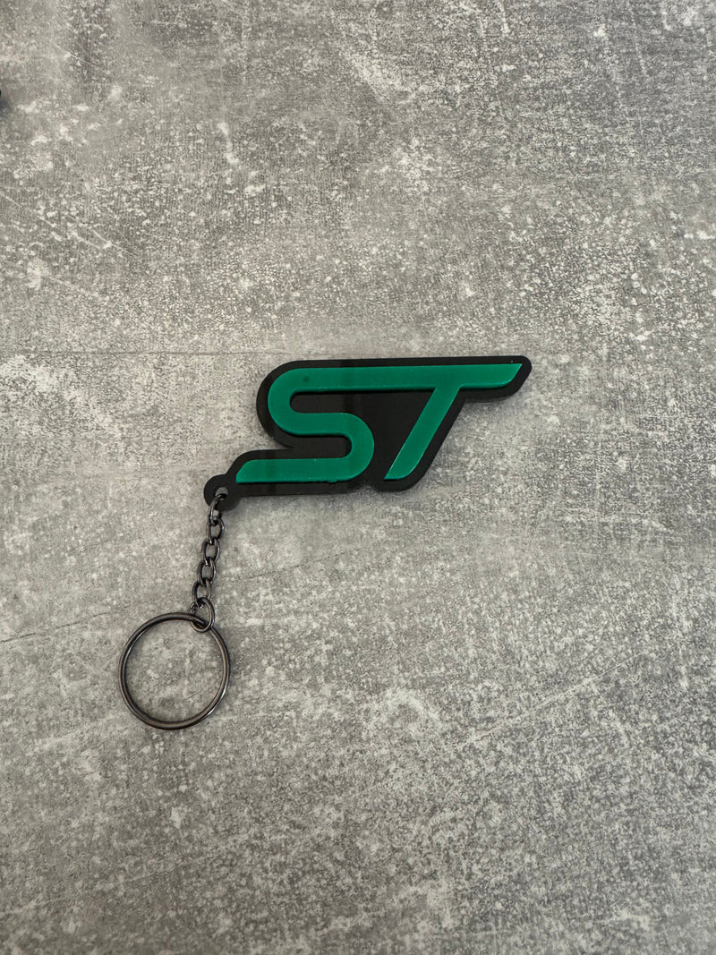 4D ST Logo Keychain for Ford – Gloss Black with Custom Colour Options | CEUK