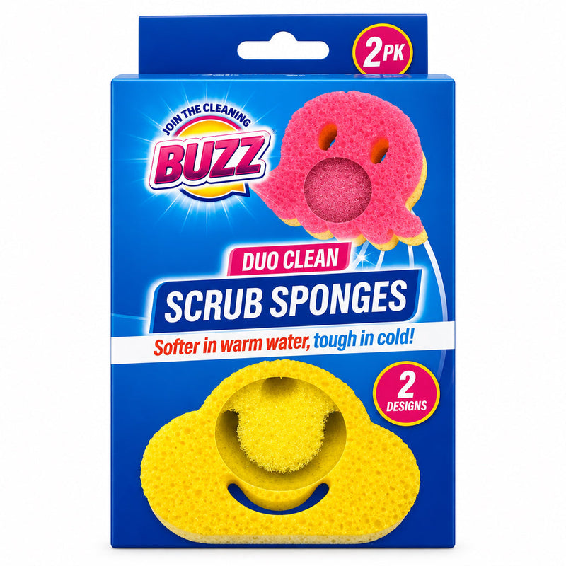 Buzz Duo Clean scrub sponges 2 pack