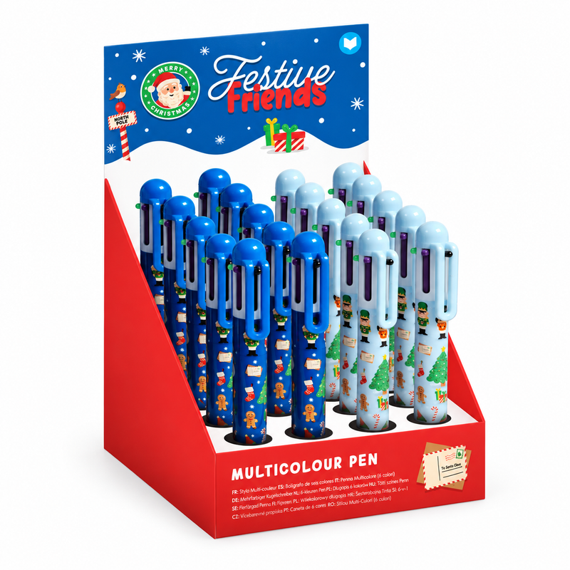 Festive Friends multicolour Christmas pen