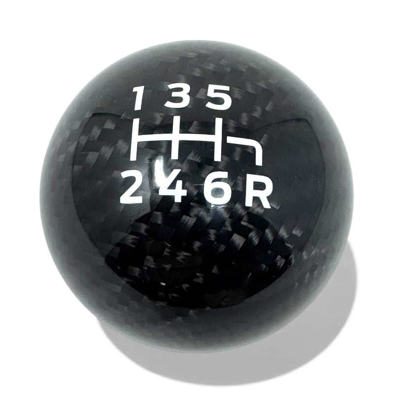 Genuine Carbon Fibre Gear Knob with No Logo – Reverse bottom right.