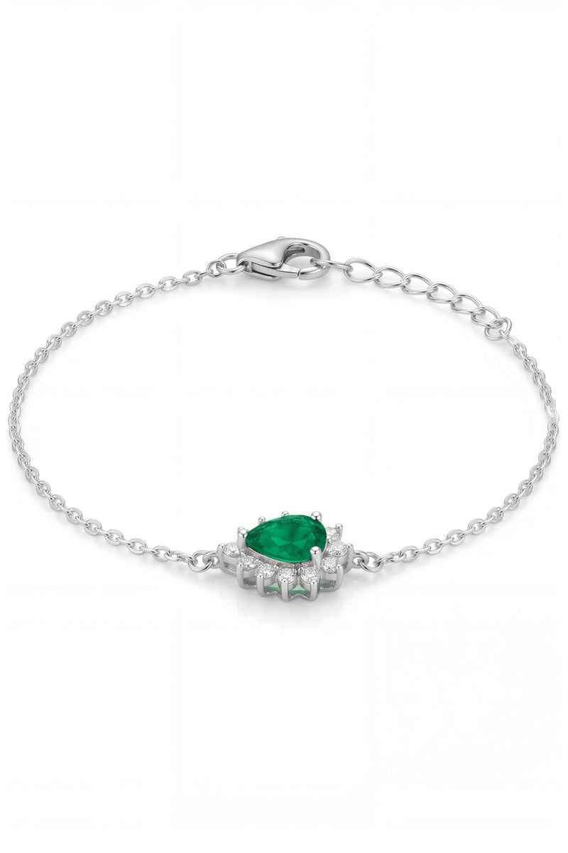 Phillippa Bracelet Emerald Silver