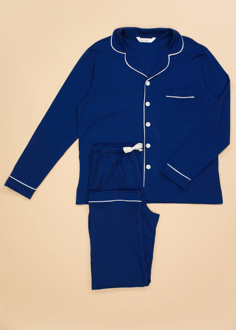 Blue set with long-sleeves top and trouser
