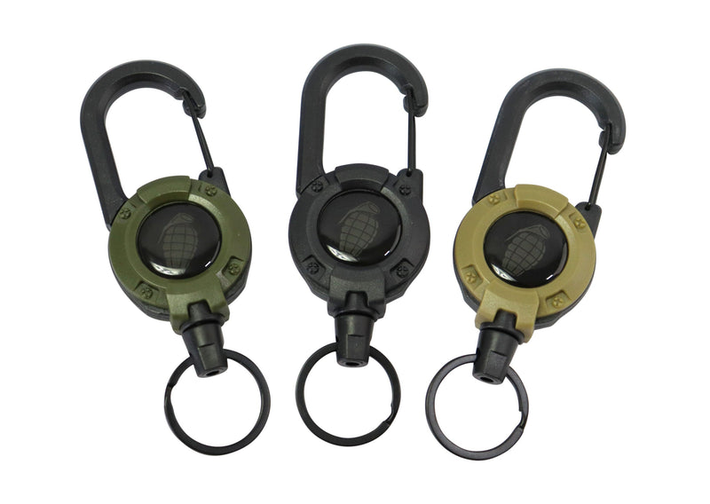 Kombat UK Heavy Duty Retractable Carabiner - Various Colours
