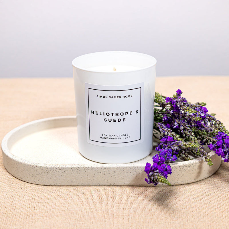 Heliotrope & Suede Candle - Handmade Soy Wax