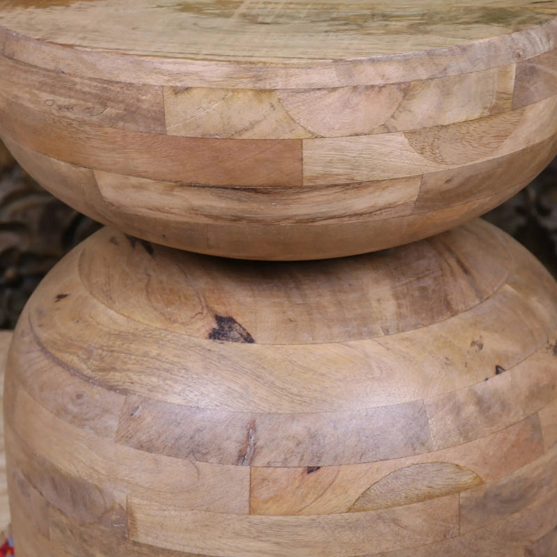 Narmada Swirl Mango Wood Side Table
