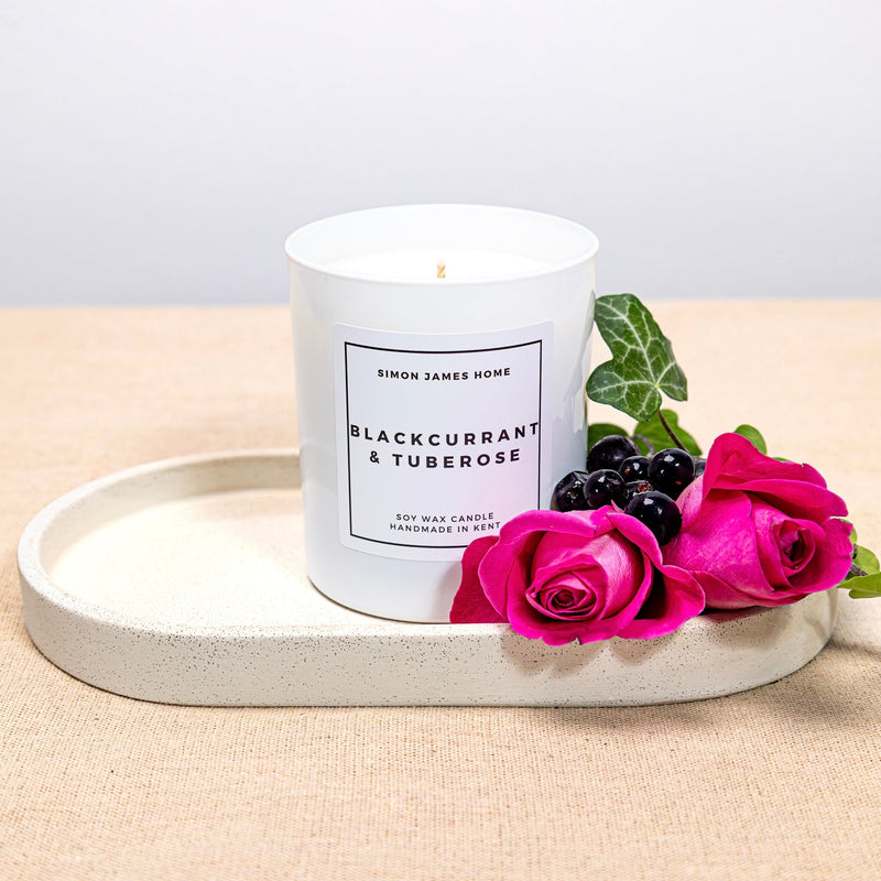 Blackcurrant & Tuberose Candle - Handmade, Soy Wax