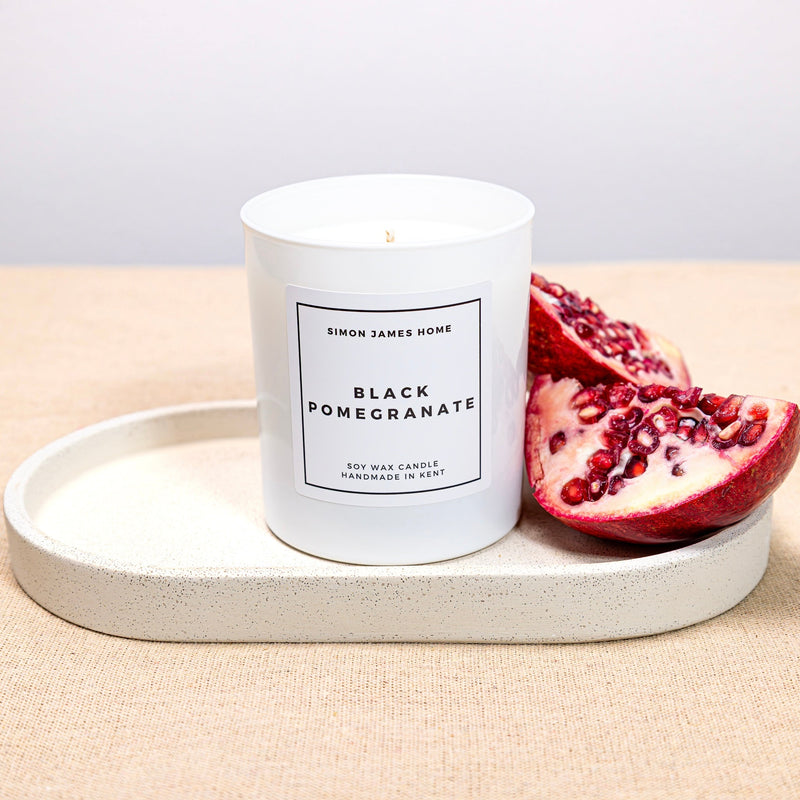 Black Pomegranate Candle - Handmade Soy Wax