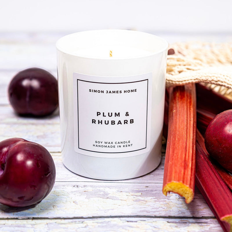 Plum & Rhubarb Candle - Handmade Soy Wax