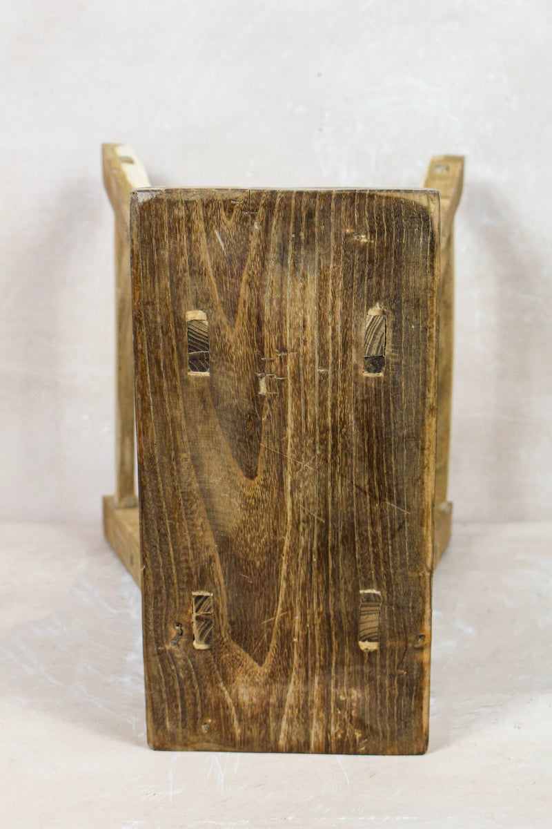 Vintage Rustic Stool - Elm wood - 79