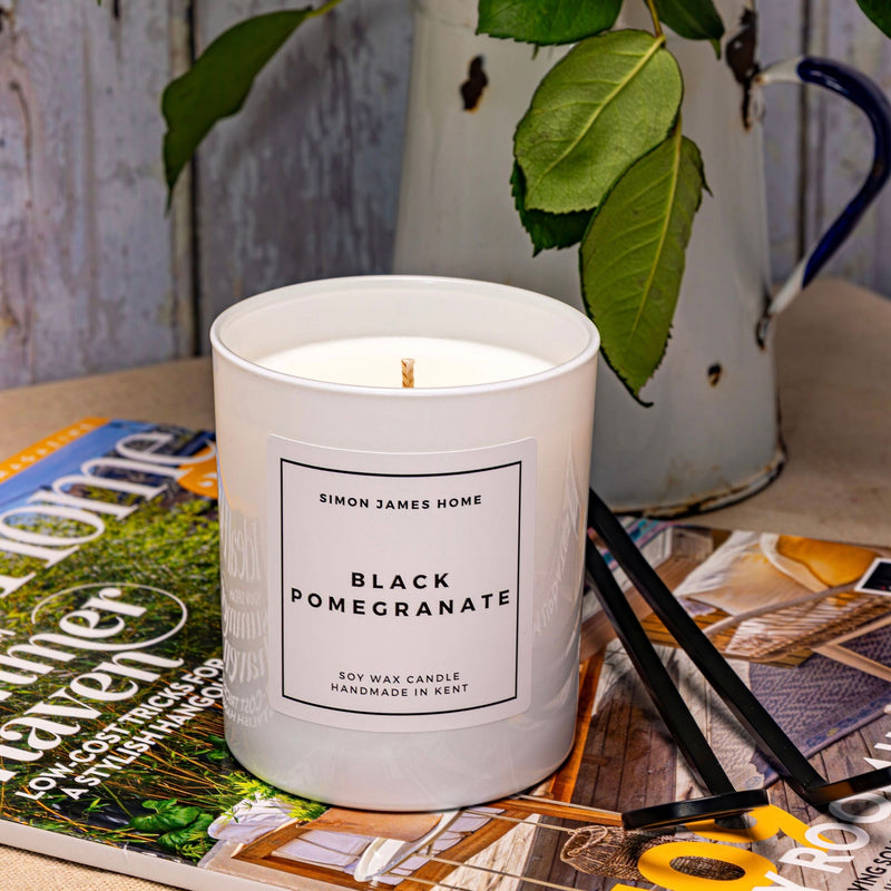 Black Pomegranate Candle - Handmade Soy Wax