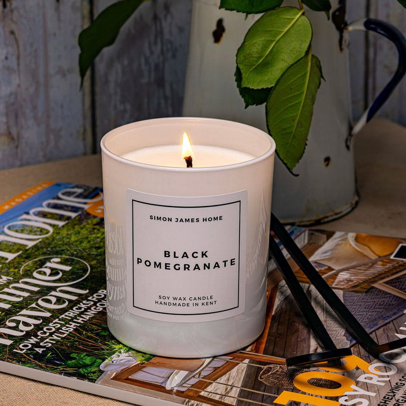 Black Pomegranate Candle - Handmade Soy Wax