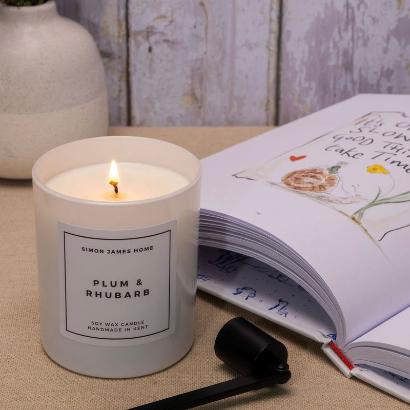 Plum & Rhubarb Candle - Handmade Soy Wax