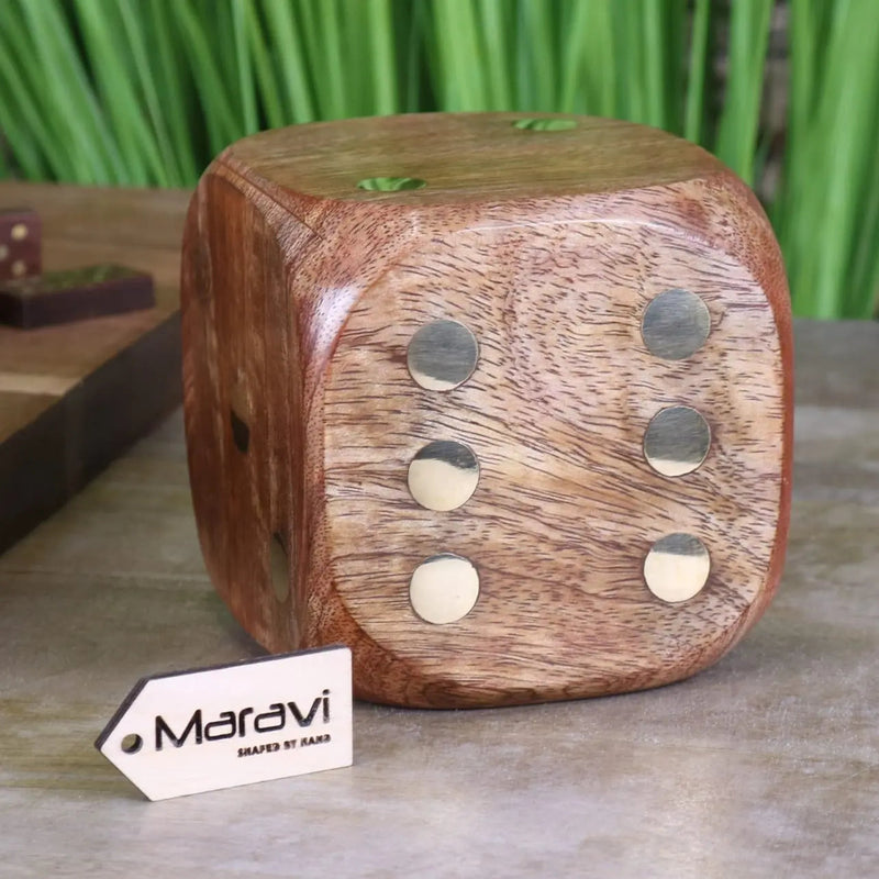 Aravali Large Wooden Dice 10cm