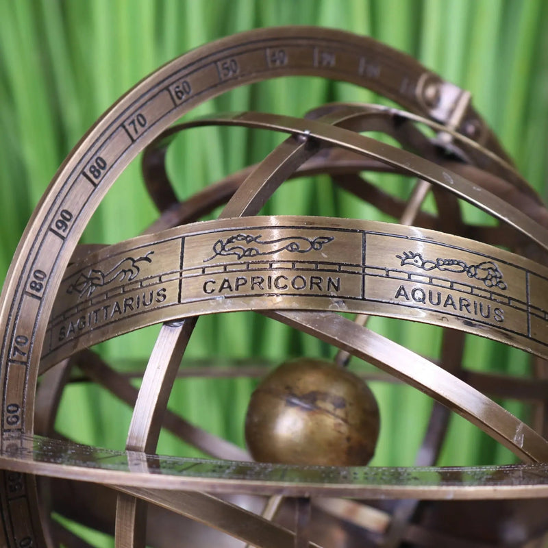 Ponnur Large Brass Armillary Sphere Ornament 30cm