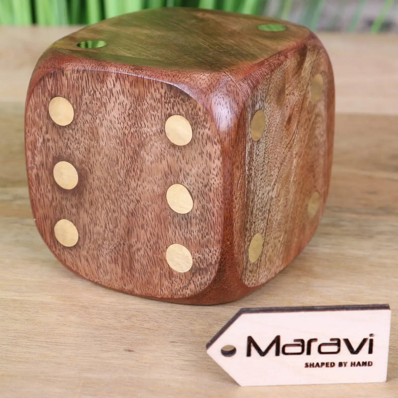 Aravali Large Wooden Dice 8cm