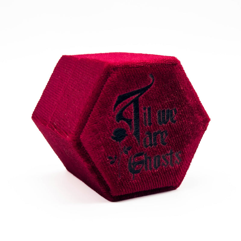 Red Hexagon 'Til We are Ghosts' Ring Box