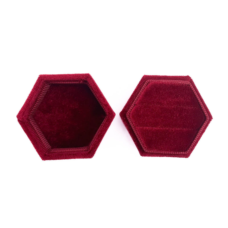 Red Hexagon 'Til We are Ghosts' Ring Box