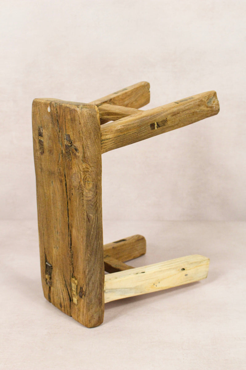 Vintage Rustic Stool - Elm wood - Small - 141