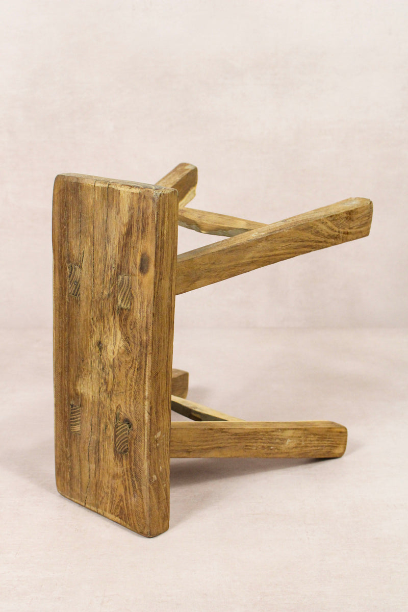 Vintage Rustic Stool - Elm wood - Small - 159