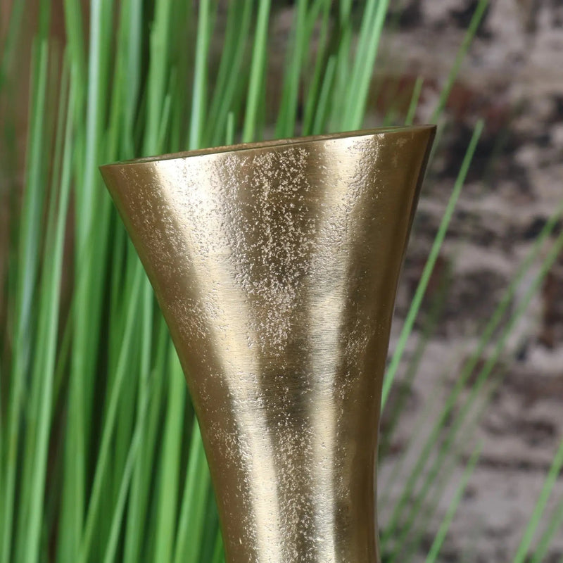 Bedi Metal Gold Vase Swirl Design 48cm