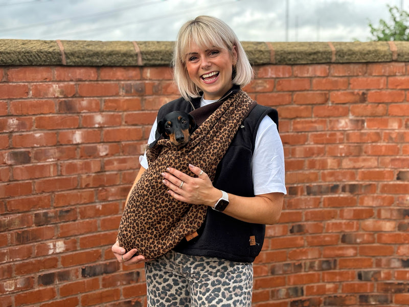 Patterned Fleece Dog Sling