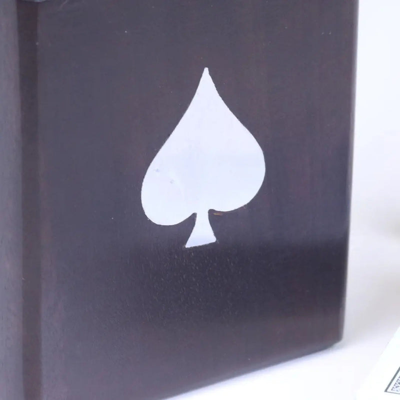 Harra Black Wood Playing Card Box