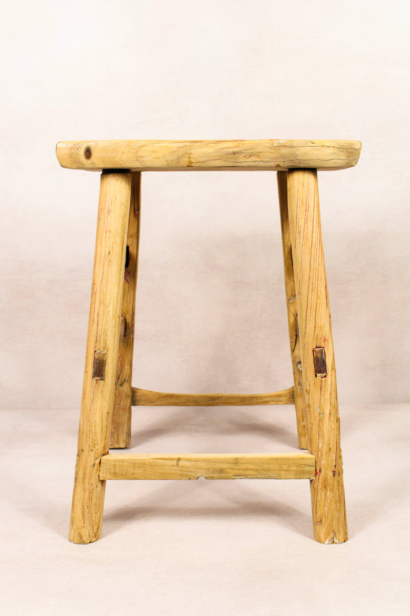 Vintage Rustic Stool - Elm wood - 192