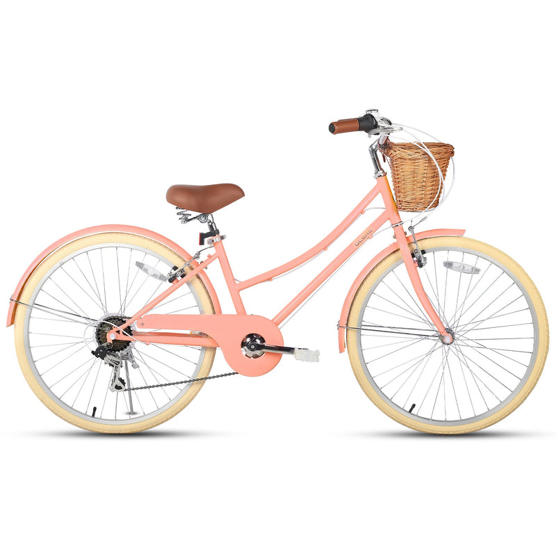 Glerc 24 Inch Beach Cruiser Hybrid Kids Bike - Missy