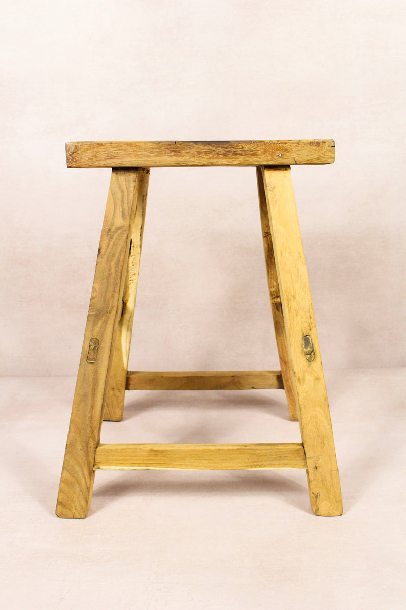 Vintage Rustic Stool - Elm wood - 195