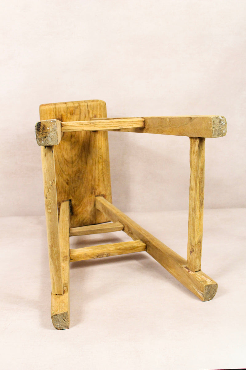 Vintage Rustic Stool - Elm wood - 206