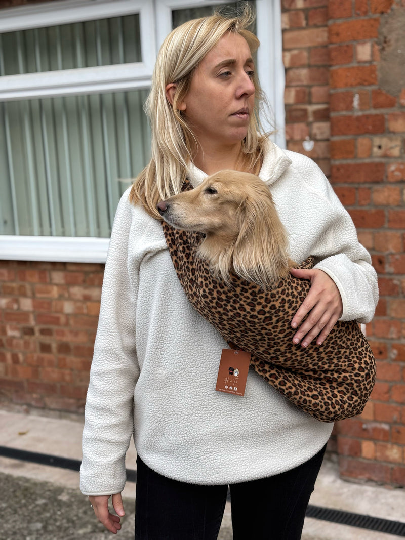 Patterned Fleece Dog Sling