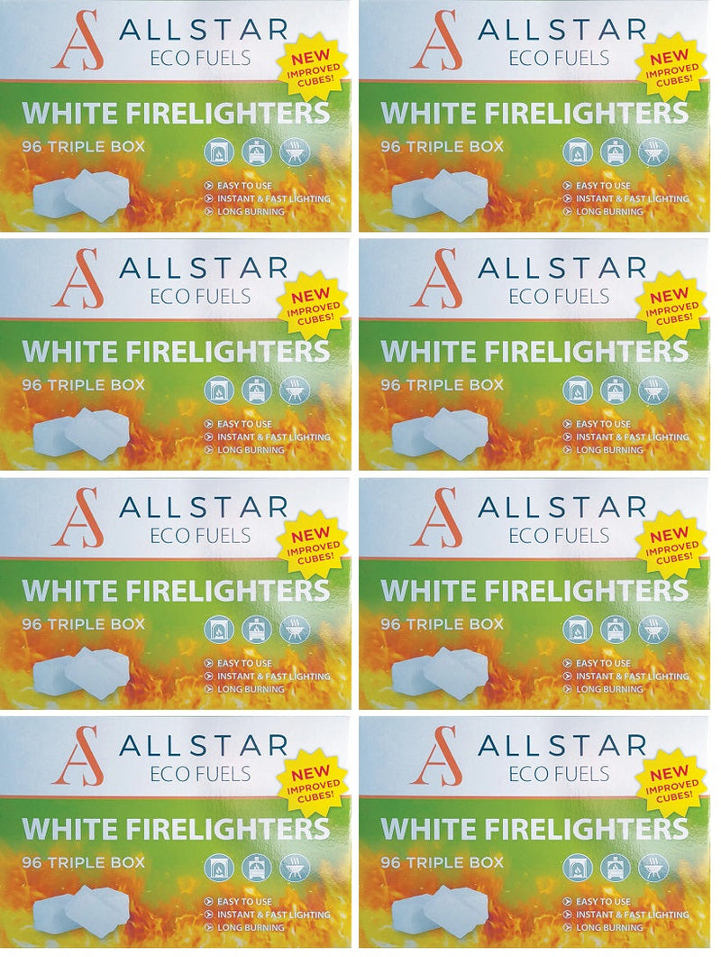 8 x All Star White Firelighters - 96 PACK