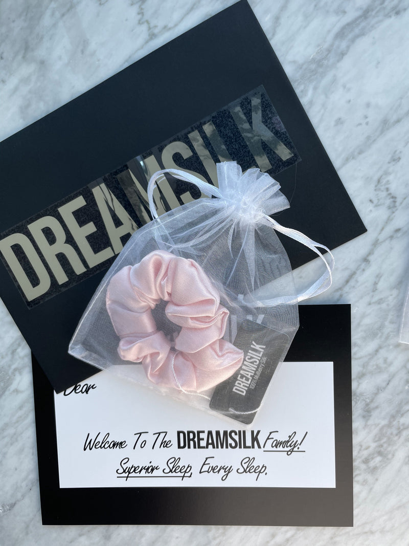 Pink Silk Scrunchie - Regular