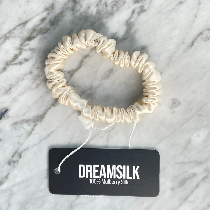 Champagne Silk Scrunchie - Skinny