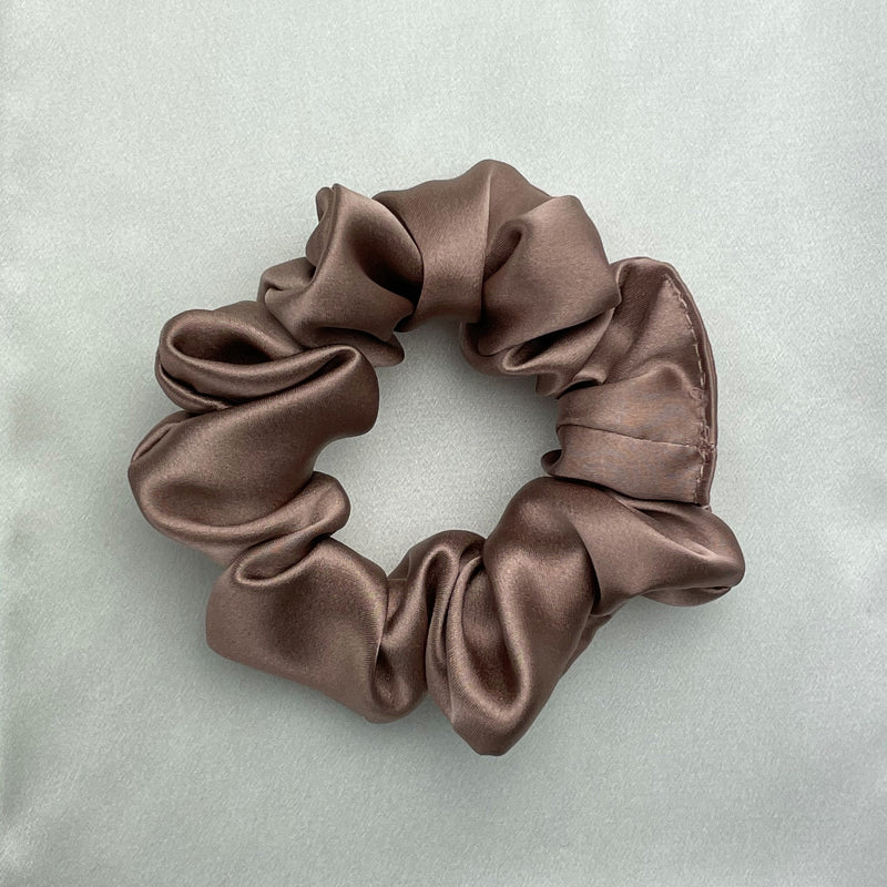 Bronze Silk Scrunchie - Regular