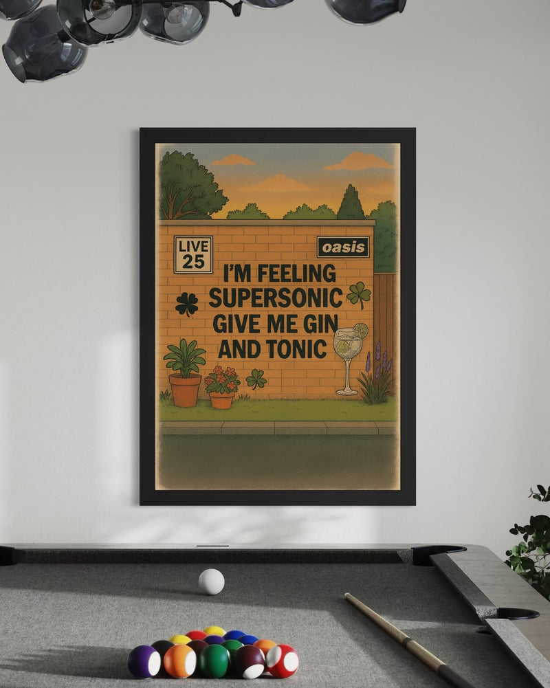Supersonic - Oasis Inspired Graffiti Poster